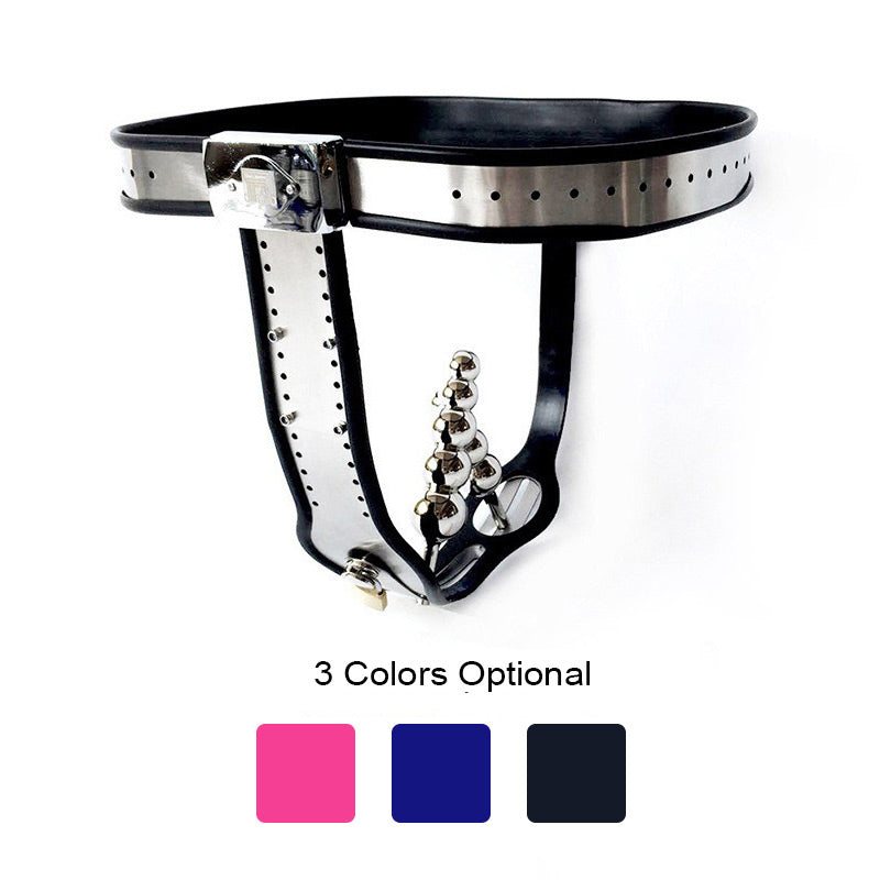 double plug chastity belt