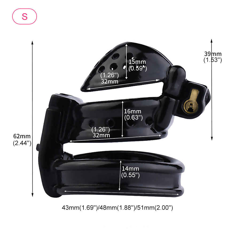 Open Chastity Cage With Double Lock