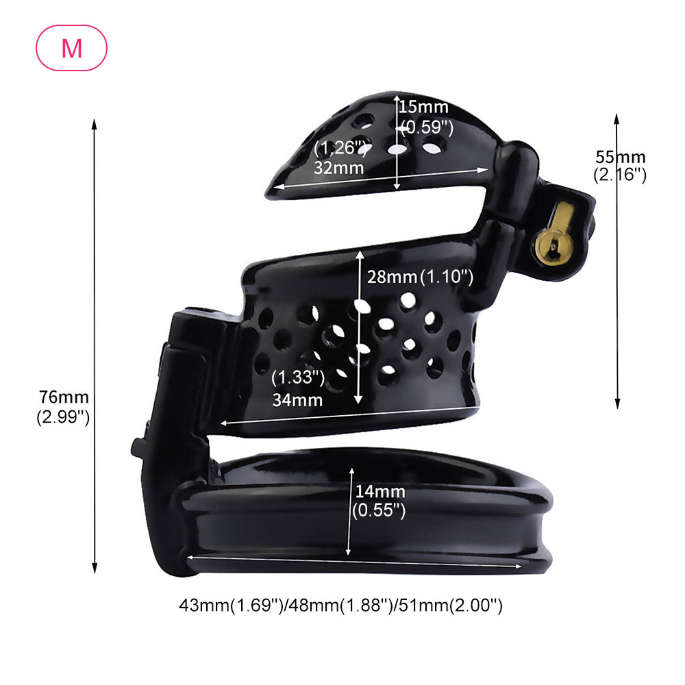 Open Chastity Cage With Double Lock