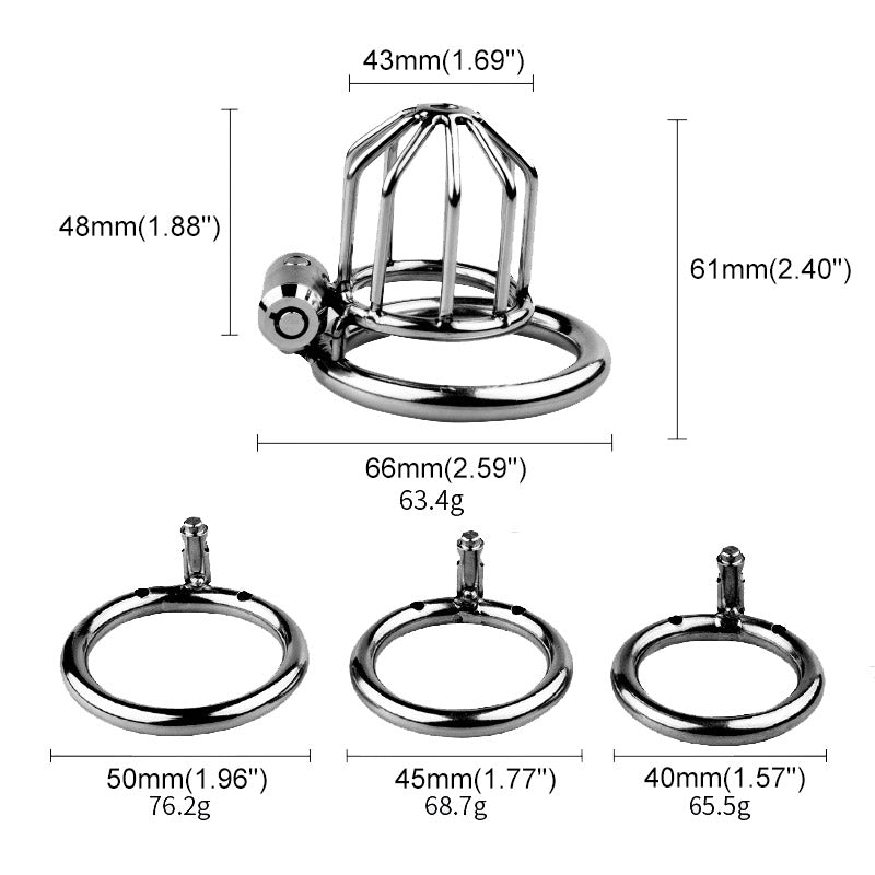 button chastity cage