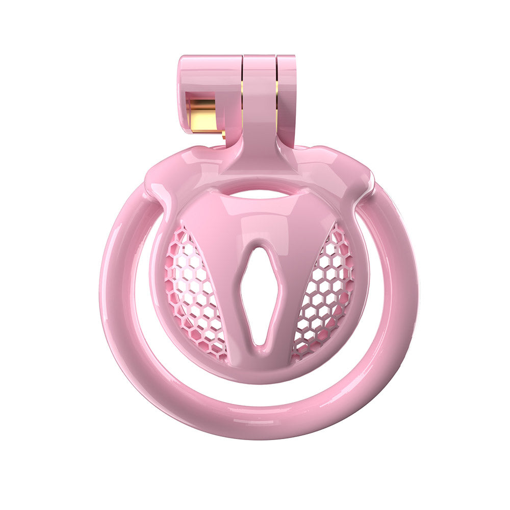 Flat Pink Chastity Cage