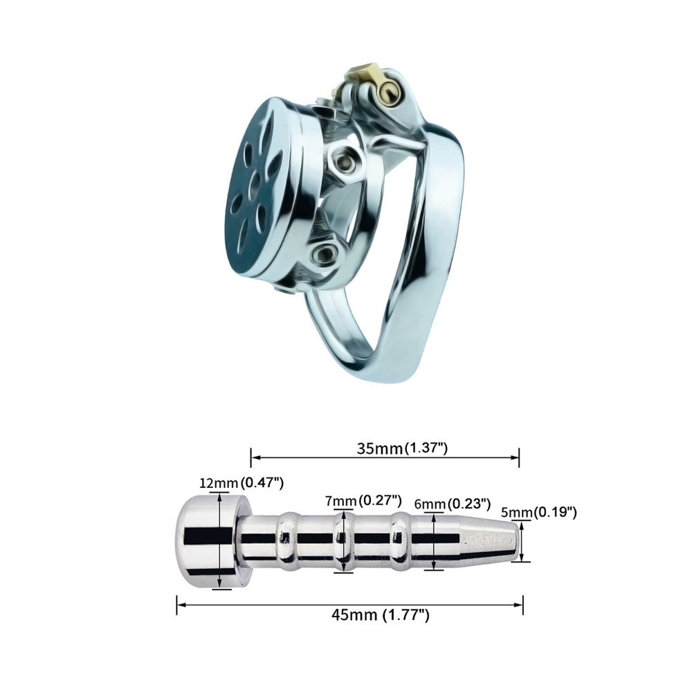 Flat Rivet Chastity Cage