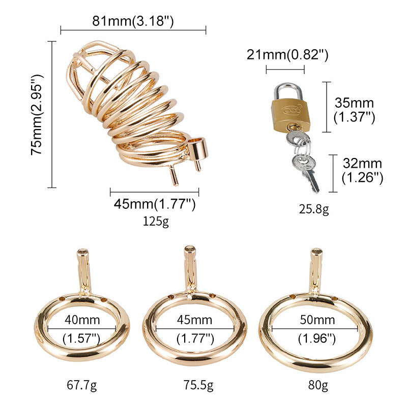 golden chastity cage