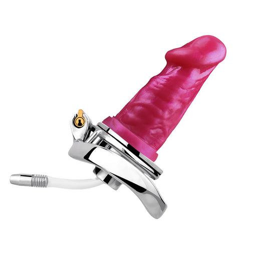 inverted male chastity with dildo