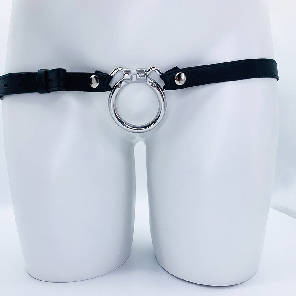 Penis Cage Accessory Ring With Ears & Belt