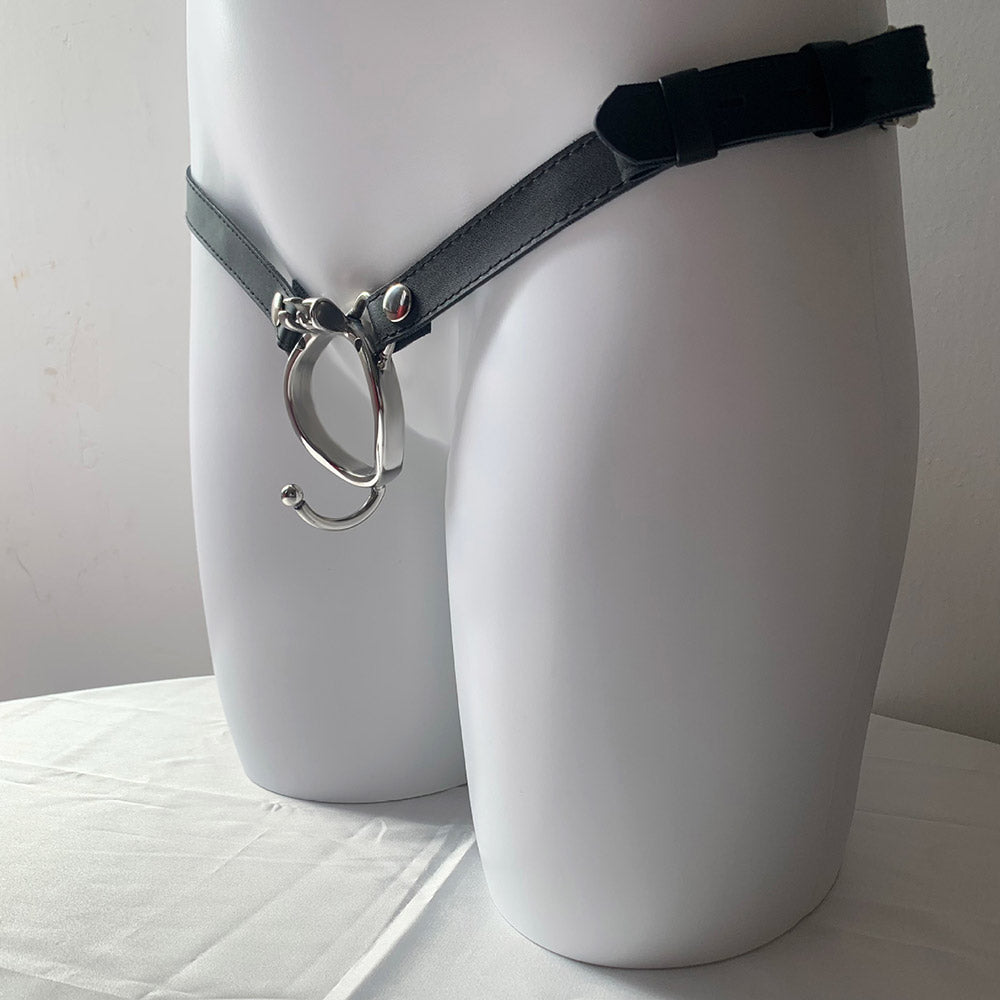 Penis Cage Accessory Ring With Ears & Belt