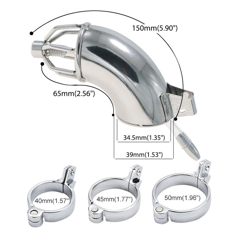 stainless steel male chastity cage